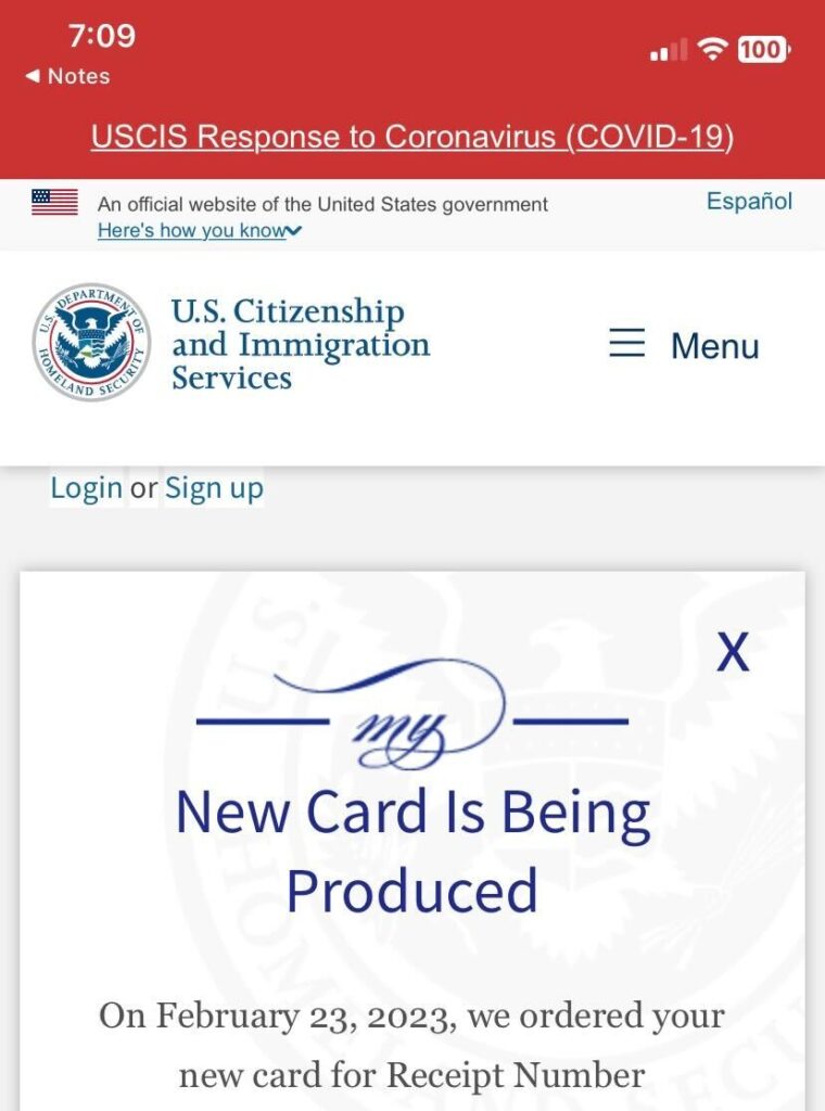 Green Card Status Approved