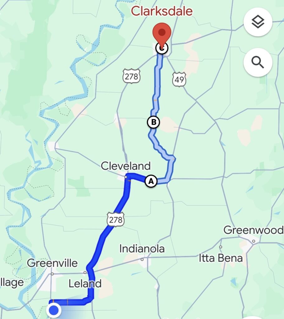 Clarksdale to Greenville