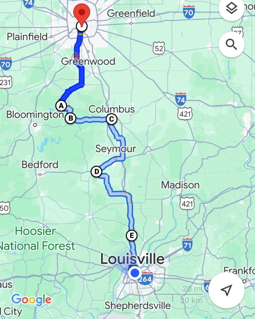 Indianapolis to Louisville