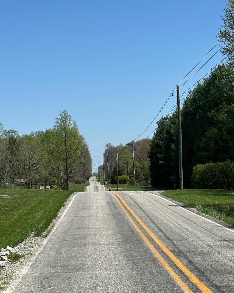 Indianapolis to Louisville county road
