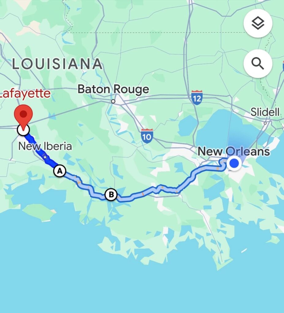 Lafayette to New Orleans