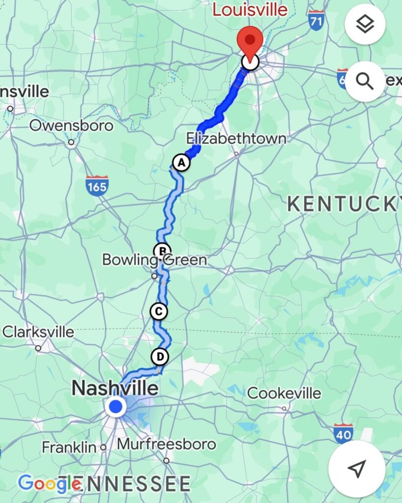 Louisville to Nashville